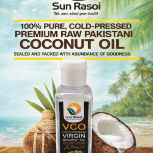 Sun Rasoi Cold Pressed Coconut Oil is a Premium Quality Product Of Malaysia Suitable For Cooking, Hair Care, Skin Care, And Daily Use Size 100 ML Bottle